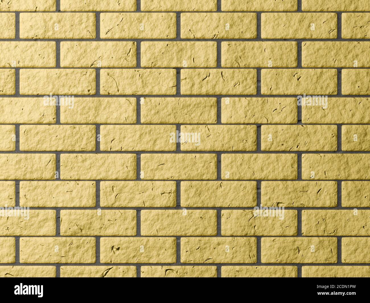 Il giallo muro di mattoni Foto Stock
