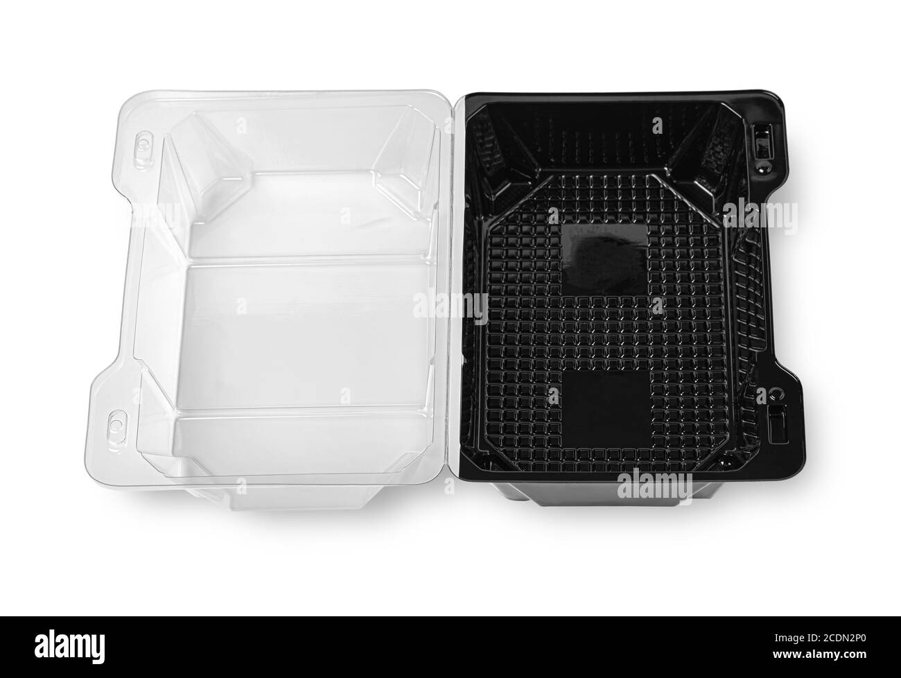 contenitore in plastica isolato su bianco con percorso di ritaglio Foto Stock