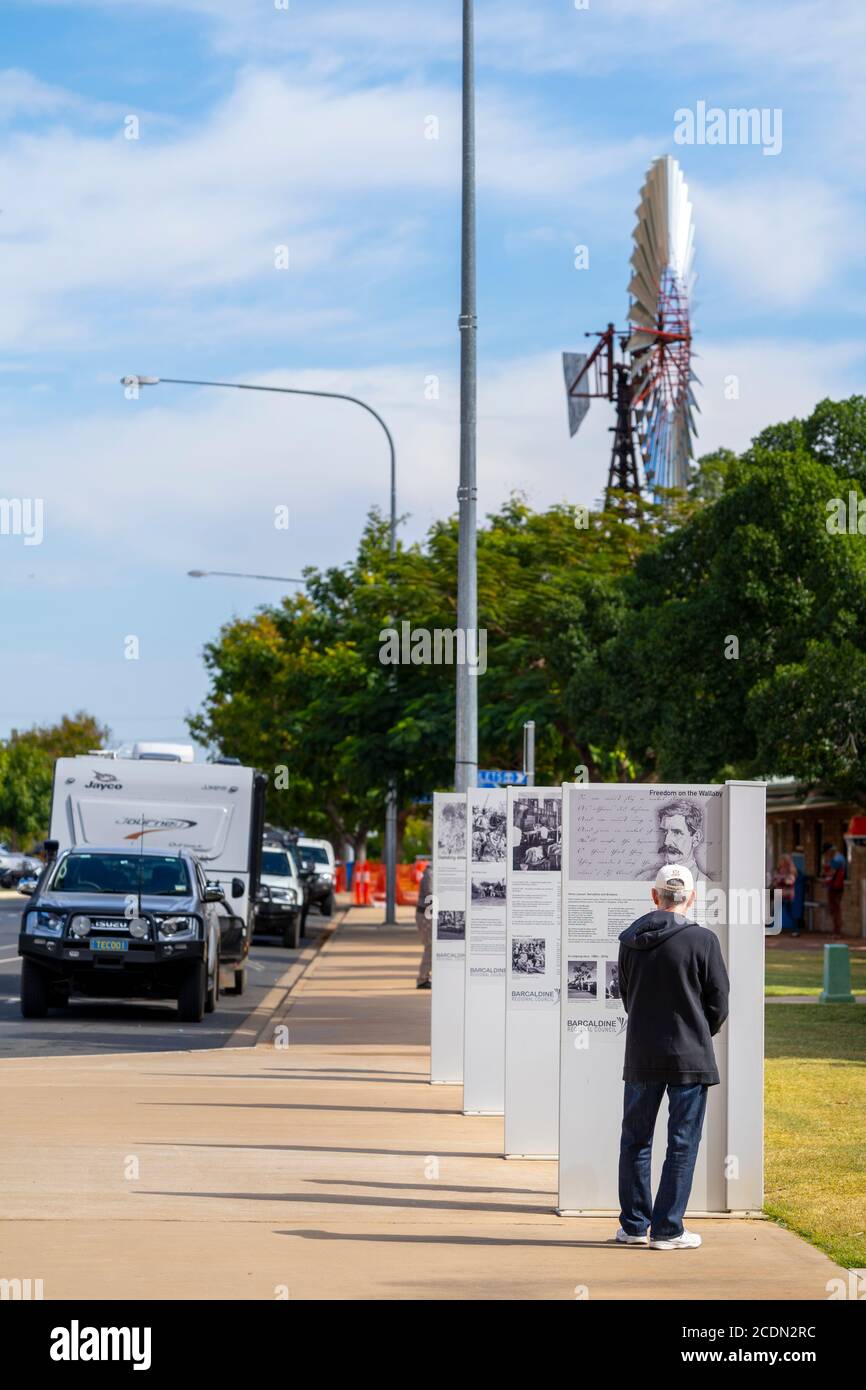 Il Great Shearers Strike Memorial, Barcaldine, Western Queensland, Australia. Foto Stock