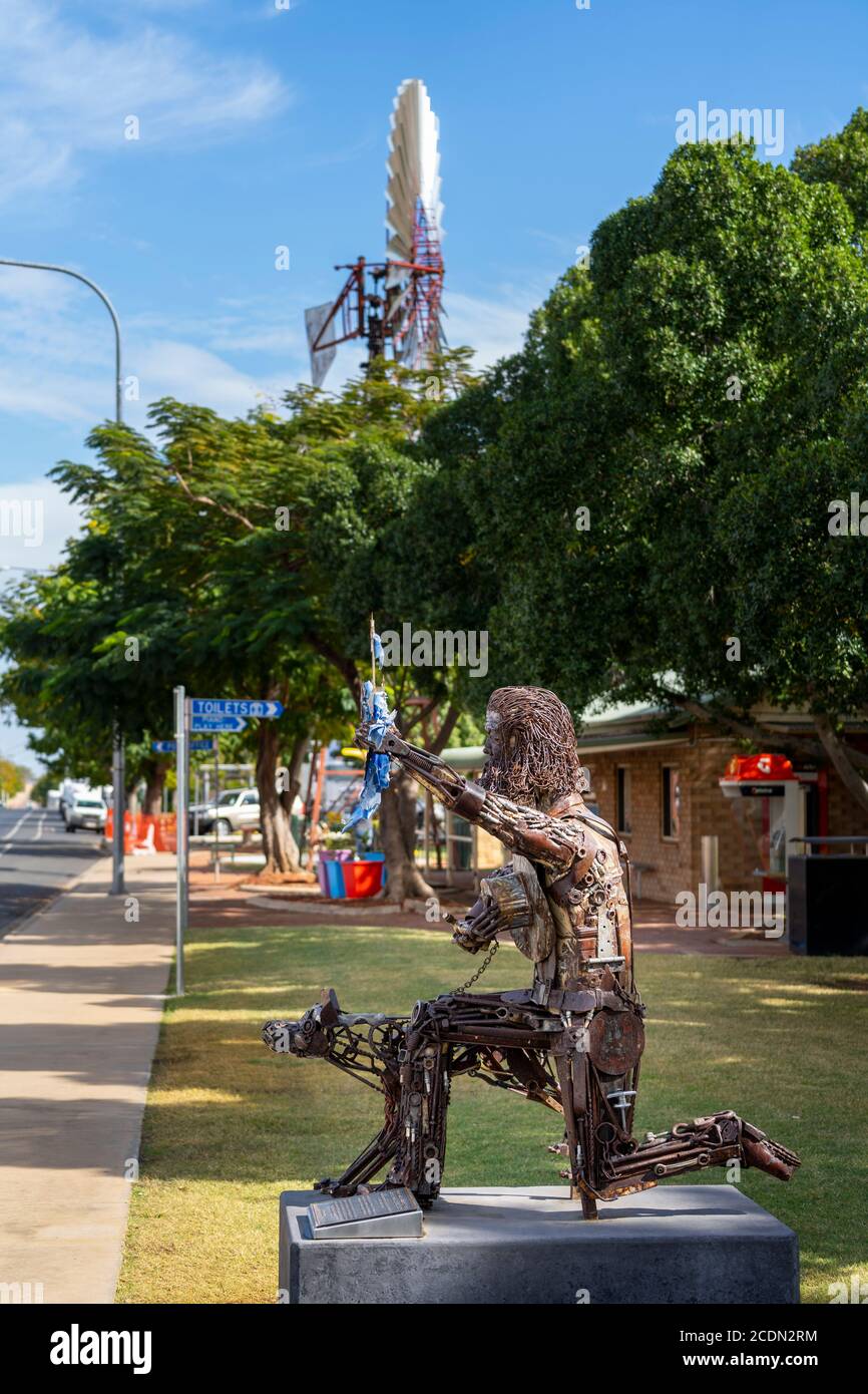 Il Great Shearers Strike Memorial, Barcaldine, Western Queensland, Australia. Foto Stock