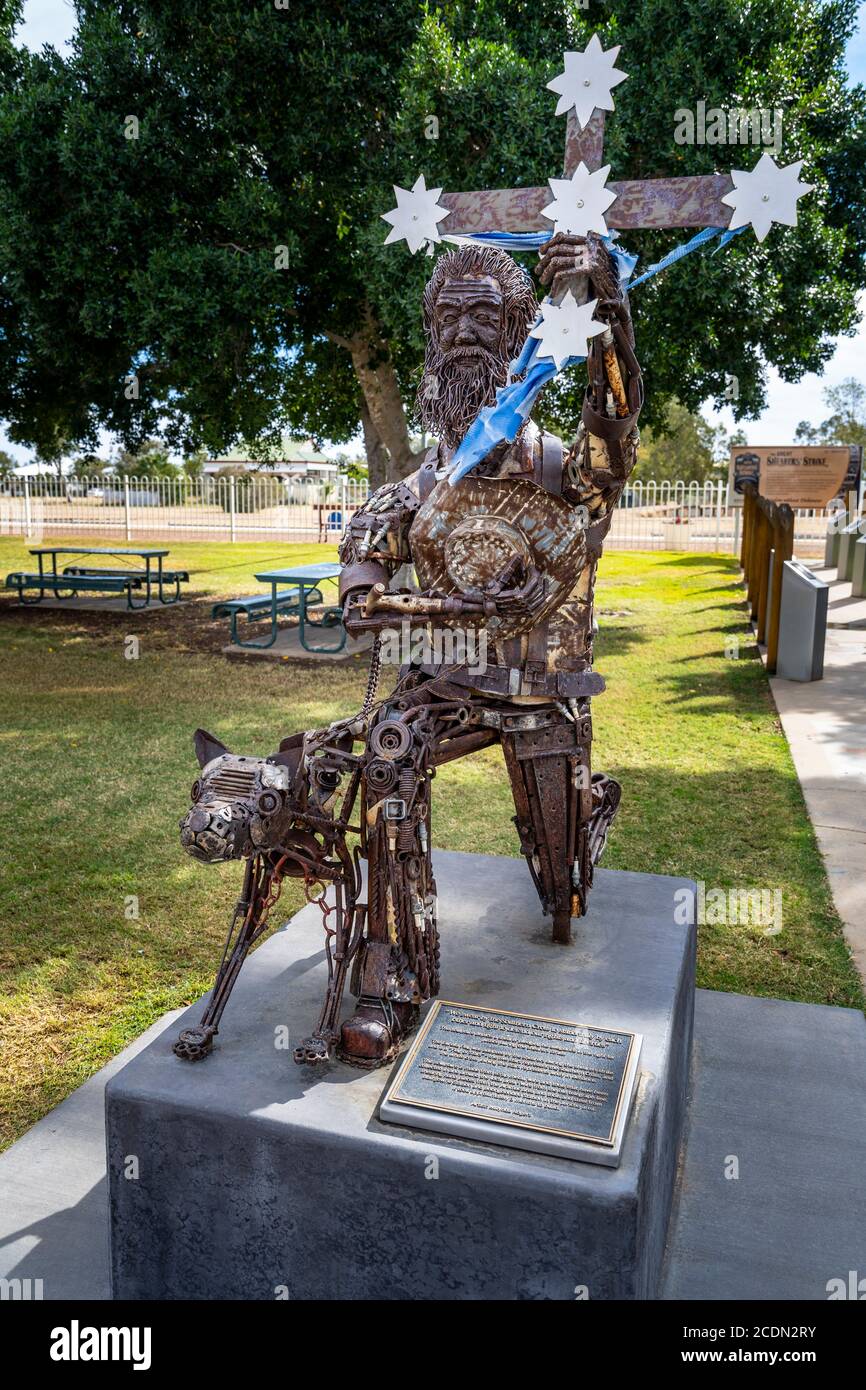 Il Great Shearers Strike Memorial, Barcaldine, Western Queensland, Australia. Foto Stock
