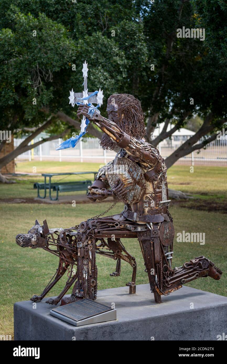 Il Great Shearers Strike Memorial, Barcaldine, Western Queensland, Australia. Foto Stock