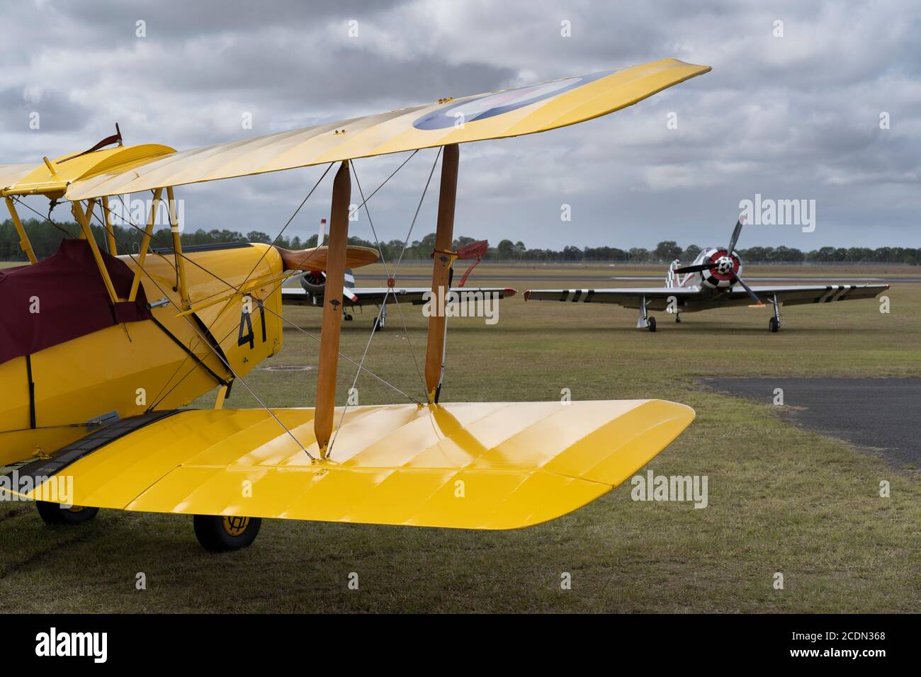 Velivolo monomotore in esposizione presso Airshow, Maryborough Queensland Australia Foto Stock