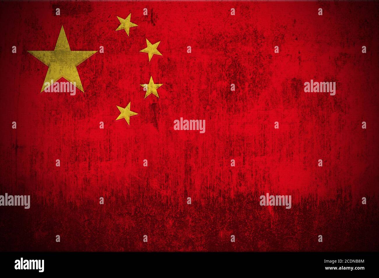 Grunge Bandiera della Cina Foto Stock
