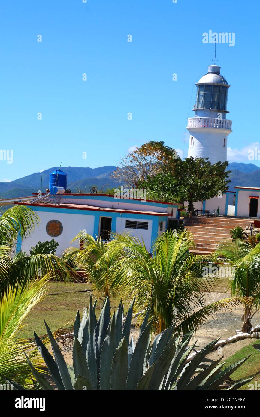 Faro di Santiago de Cuba, Cuba Foto Stock