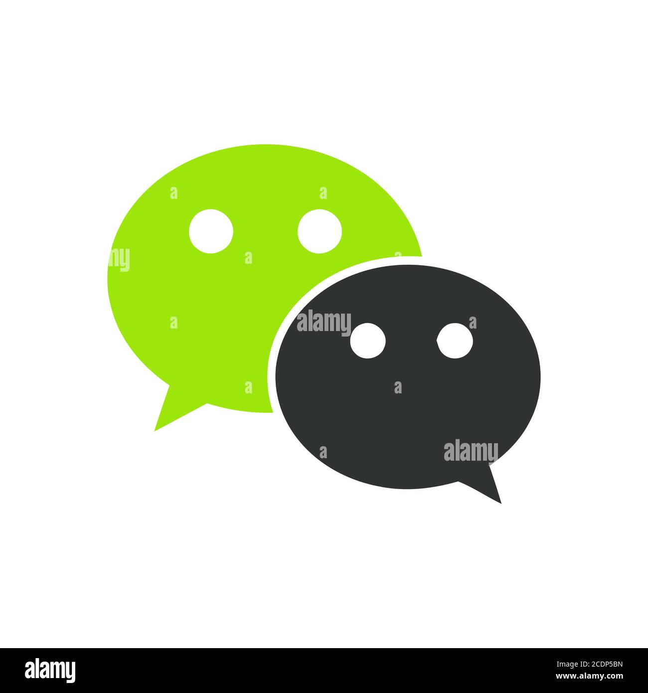 Colore commenti icona Web WeChat. Icona verde illustrazione del vettore Illustrazione Vettoriale