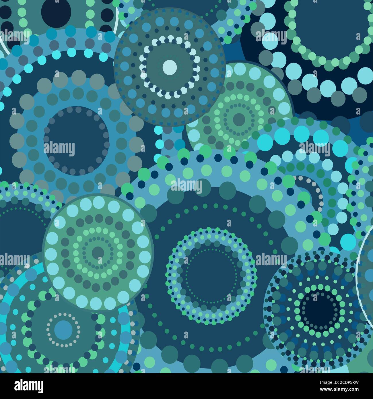 Vintage retrò circolare del vettore di ornamento lo sfondo è blu Foto Stock