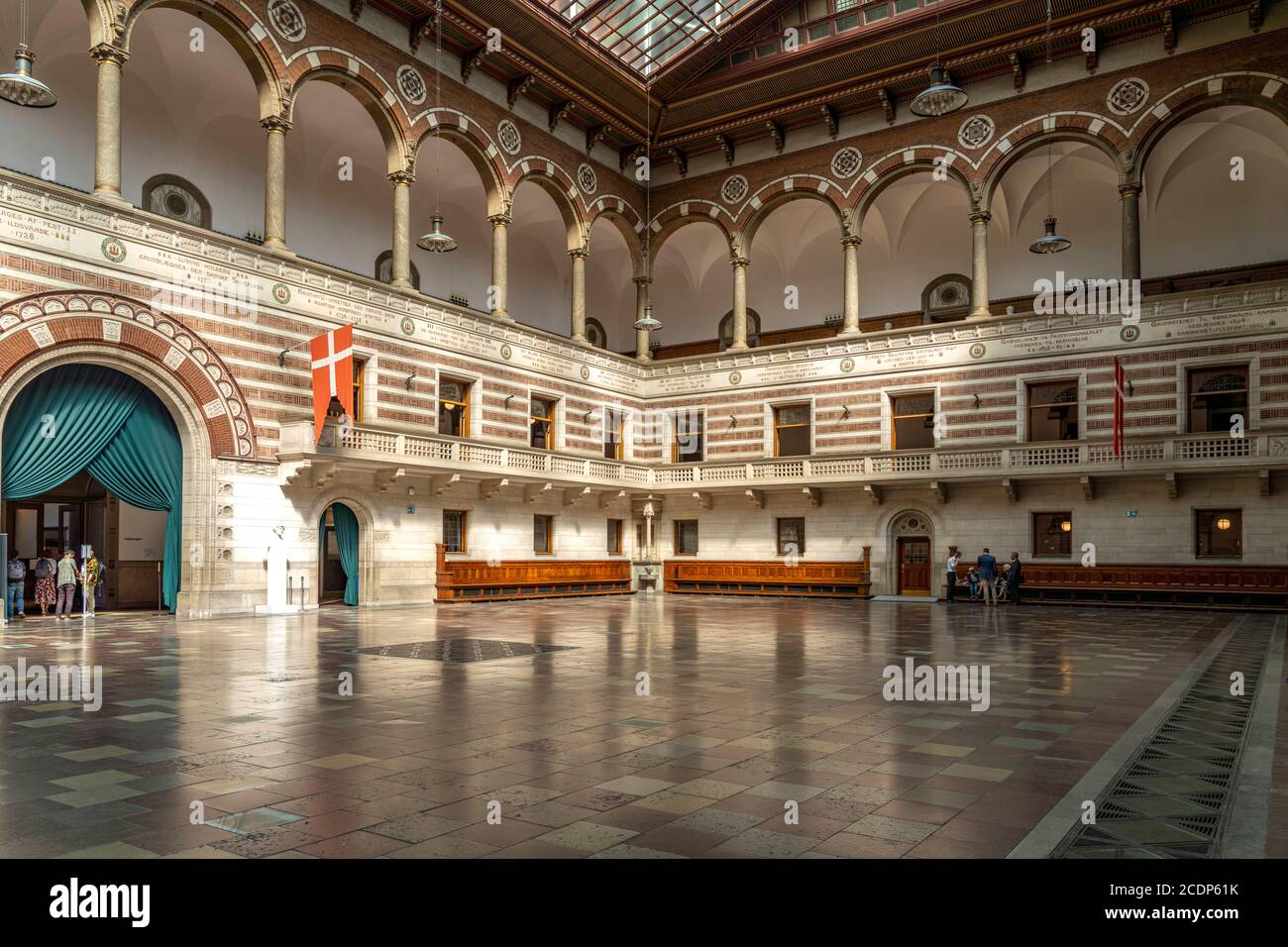 Innenraum des Kopenhagener Rathaus, Kopenhagen, Dänemark, Europa | interno del municipio, Copenaghen, Danimarca, Europa Foto Stock