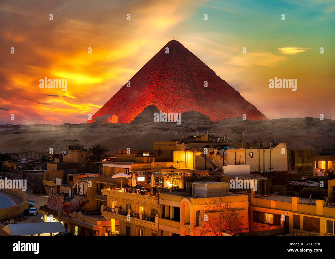 La Grande Piramide durante la luce e suono programma Foto Stock