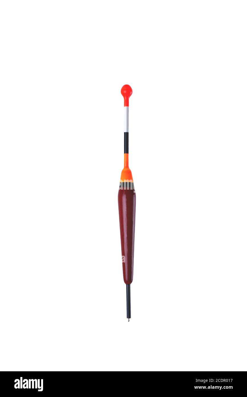 galleggiante da pesca su fondo bianco primo piano isolato Foto Stock