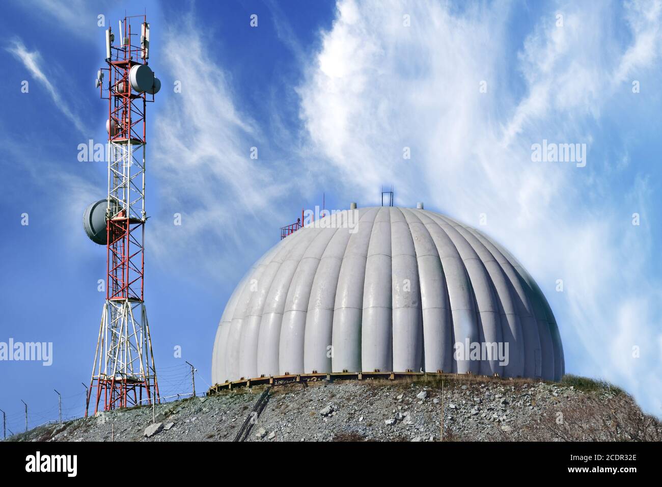 tecnologia radar dome Foto Stock