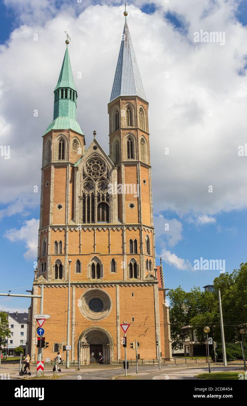 Storica chiesa di Katarinenkirche nel centro di Braunschweig, Germania Foto Stock