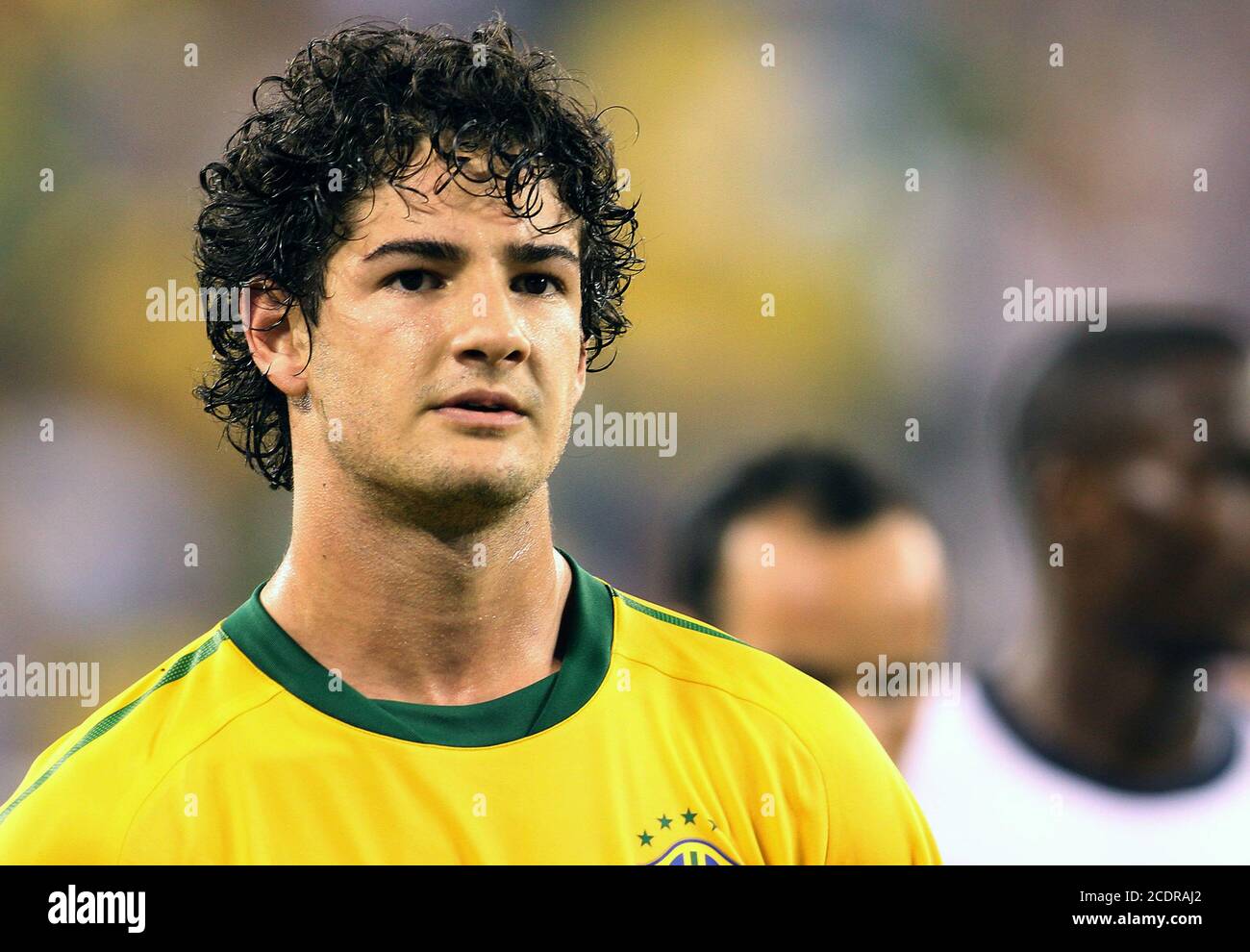 Alexandre Pato n° 9 del Brasile durante un incontro internazionale amichevole contro gli Stati Uniti nel Giants Stadium, il 10 2010 agosto, a East Rutherford, New Jerse Foto Stock