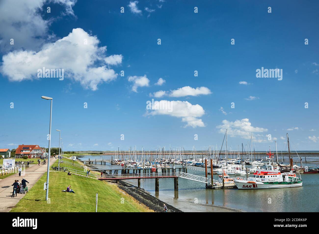Porto di vela Langeoog in estate Foto Stock