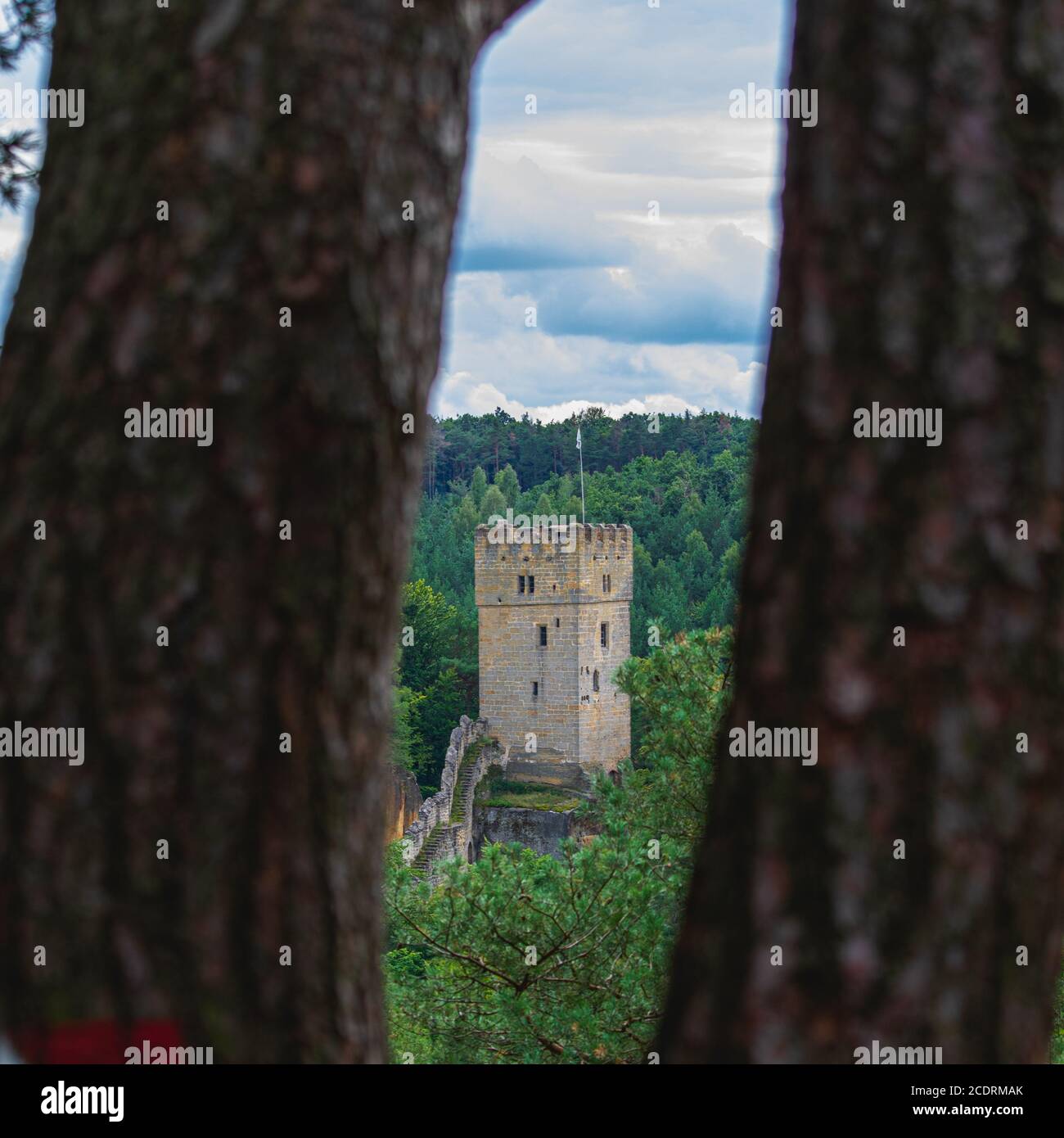 Vista sul castello di Helfenburk u Usteka Foto Stock