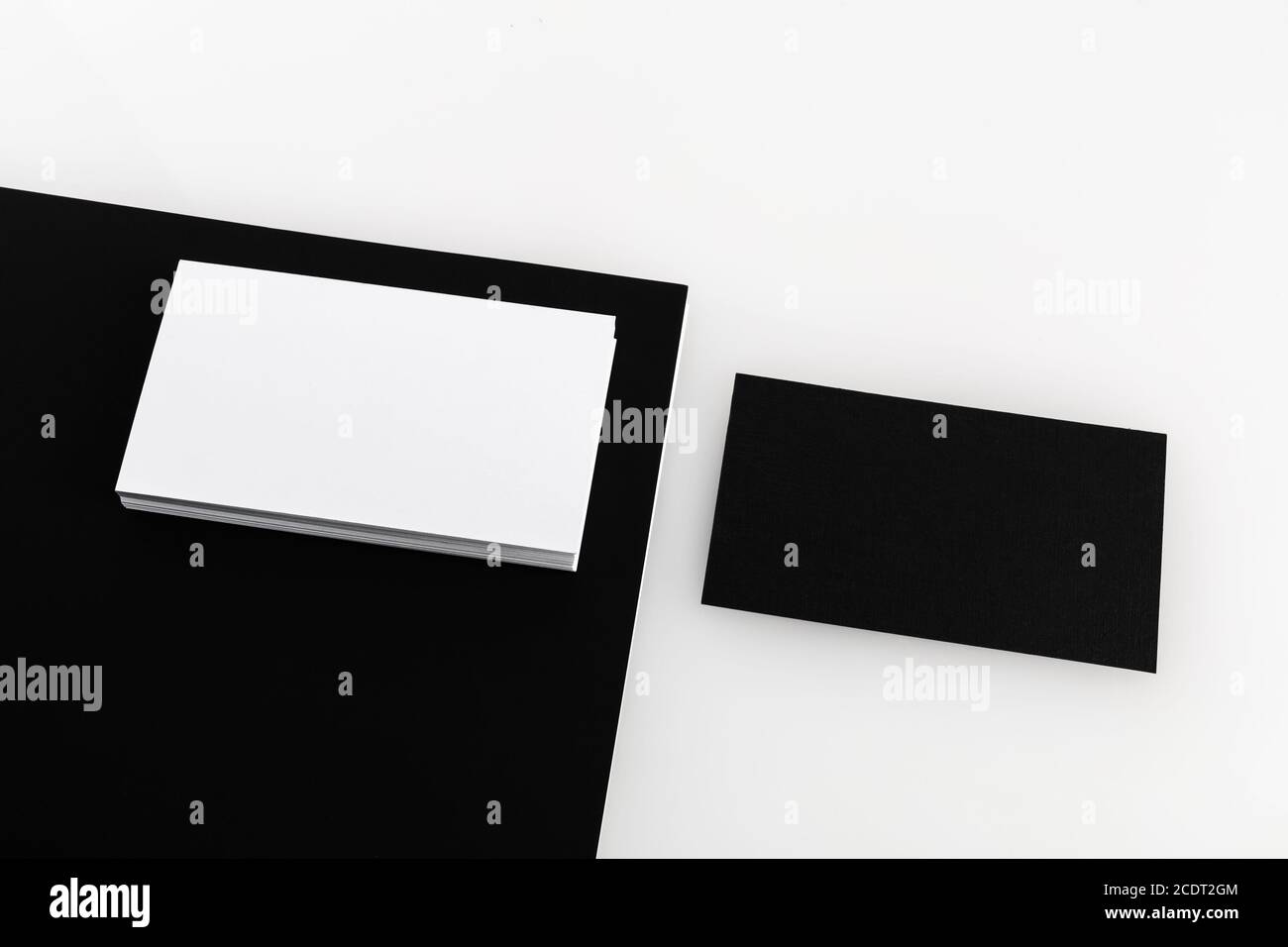 In bianco e nero di biglietti da visita Foto Stock