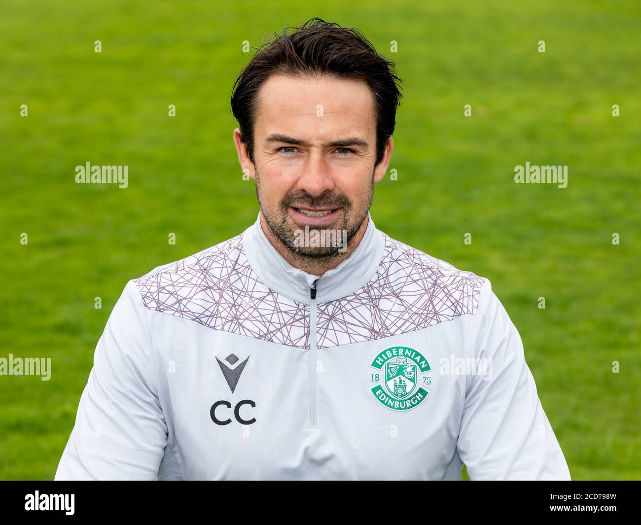 Colin Clancy (primo scienziato sportivo della squadra) durante la stagione dei colpi della testa della squadra hibernian 2020/21. Chiamata stampa iberniana presso il Centro di formazione iberniana, East Mains, Ormiston, Tranent, East Lothian. Foto Stock