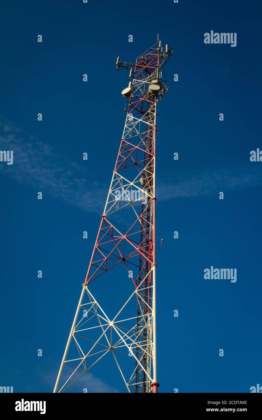 Torre di trasmissione radio a Tampa, Ungheria Foto Stock