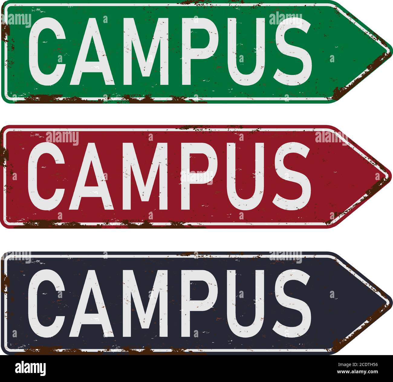 torna alla scuola campus affissioni lato della strada Illustrazione Vettoriale