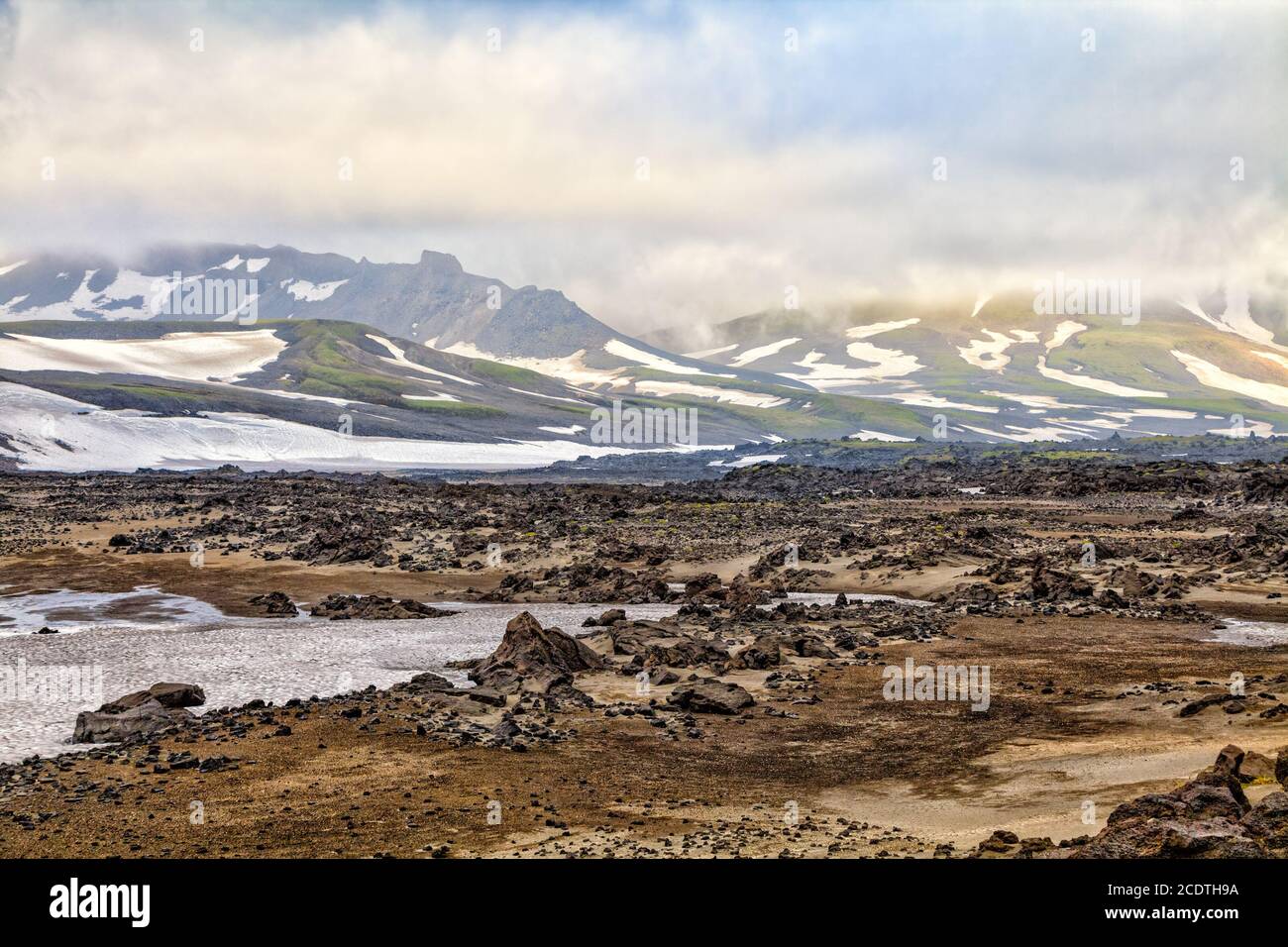 La natura della Kamchatka. Paesaggi e vedute magnifiche di Kam Foto Stock