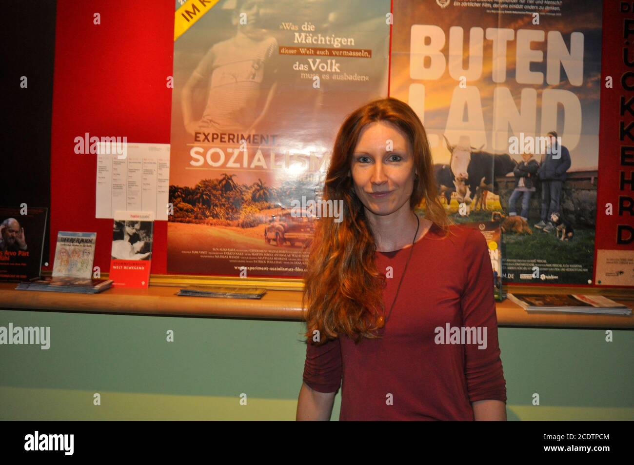 Regisseurin Jana Kaesdorf Filmpremiere 'Experiment Sozialismus - Rückkehr nach Kuba' Im Puschkino Halle (Sale) 29.8.2020 Foto Stock