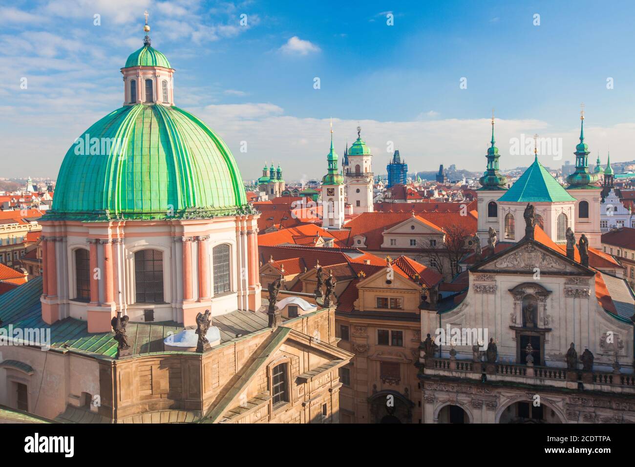 Vista aerea di Praga, Repubblica Ceca Foto Stock
