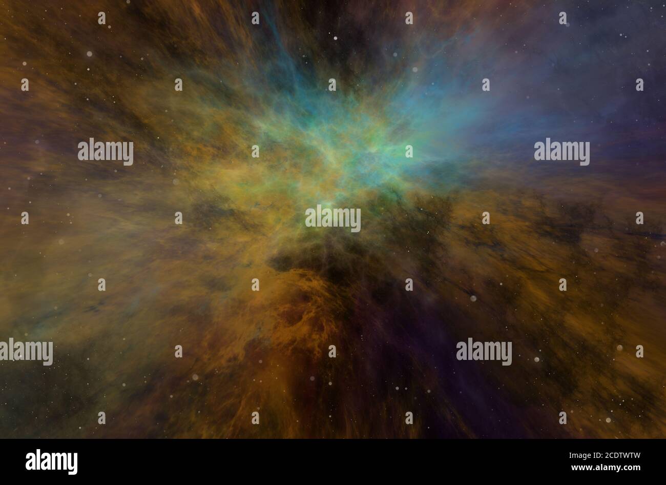 Universo, Nebulosa spazio colorata e Stelle Foto Stock