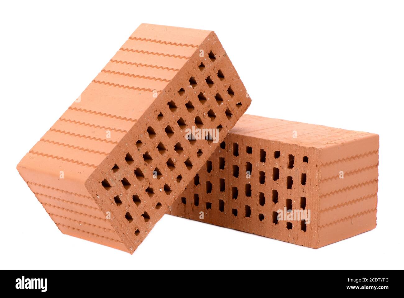 Costruzione casa con mattoni, strumenti piano e modello di casa Foto Stock