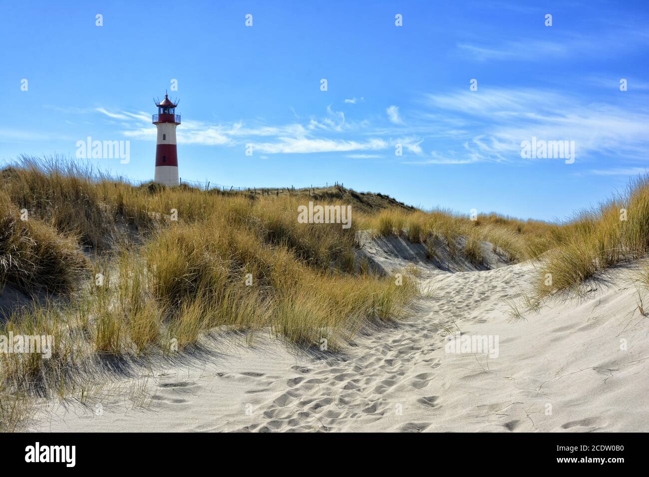 faro sull'isola di Sylt Foto Stock