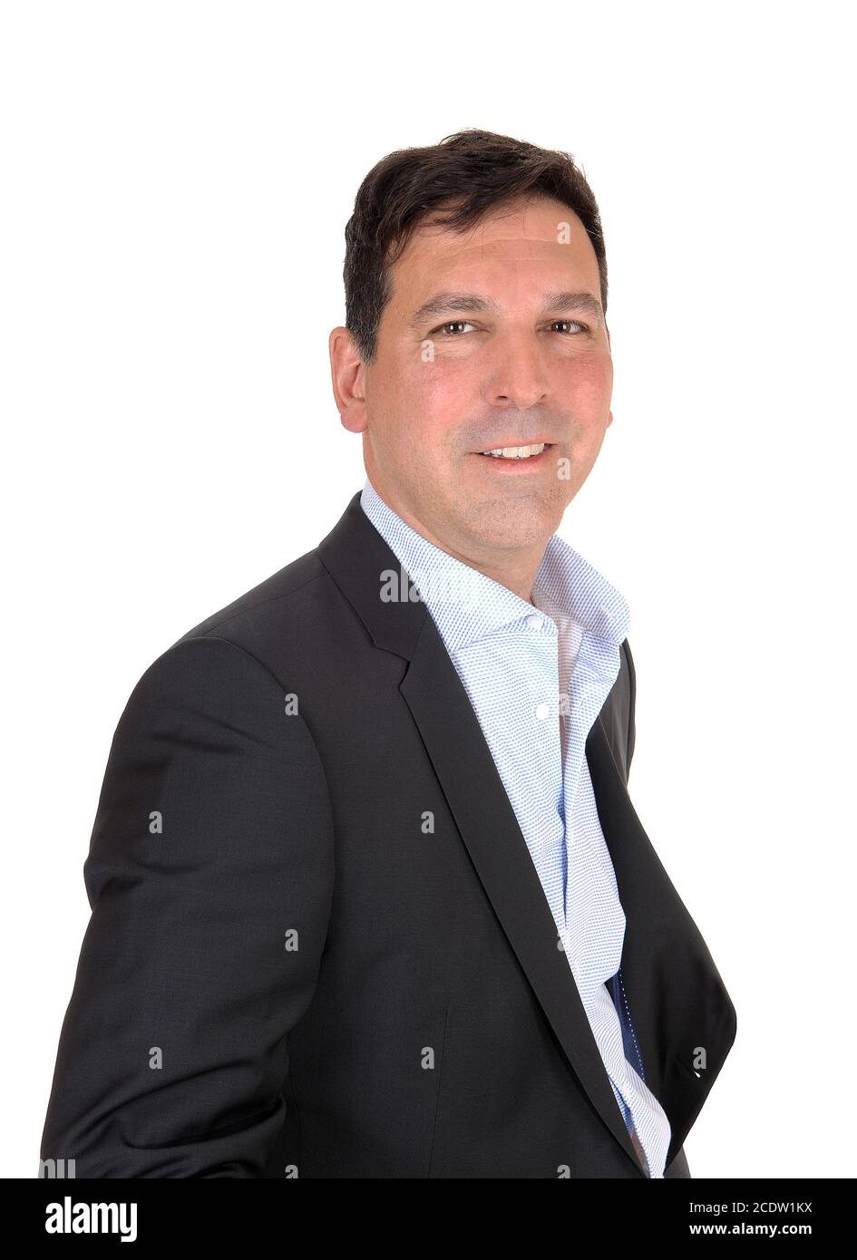 Ritratto di sorridere uomo bello Foto Stock