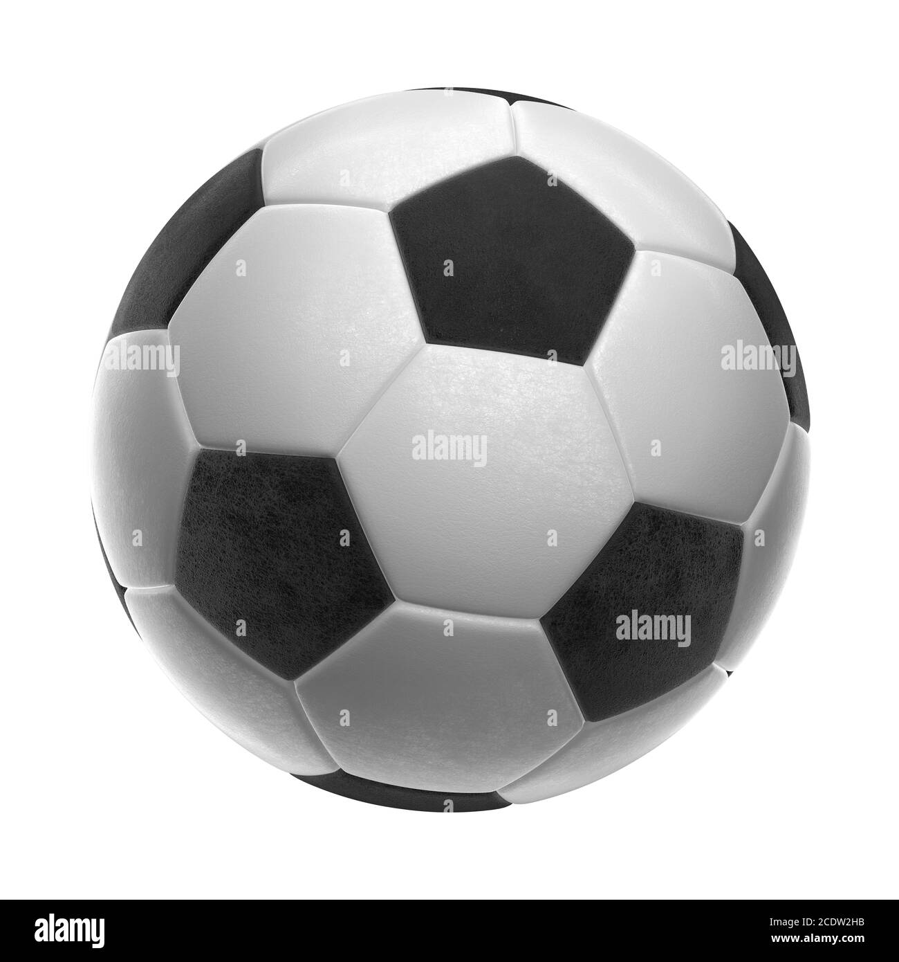 Pallone da calcio isolati su sfondo bianco 3d illustrazione Foto Stock