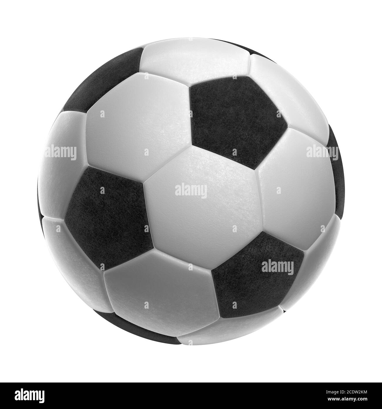 Pallone da calcio isolati su sfondo bianco 3d illustrazione Foto Stock