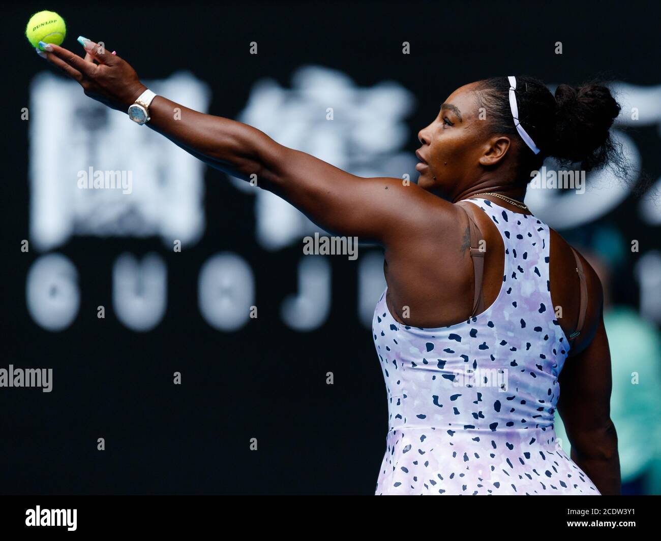 Serena Williams durante l'Australian Open 2020 Foto Stock