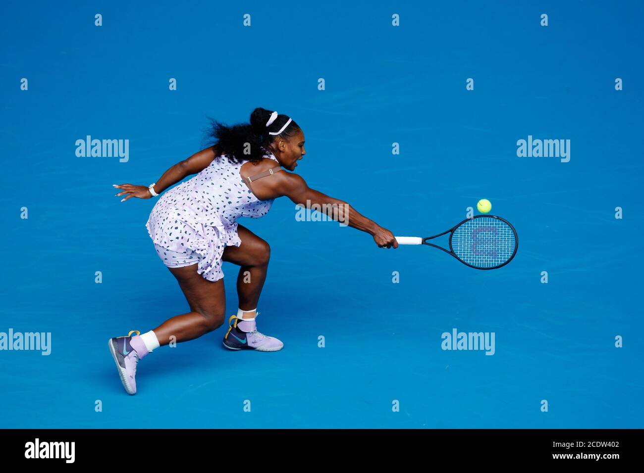 Serena Williams durante l'Australian Open 2020 Foto Stock