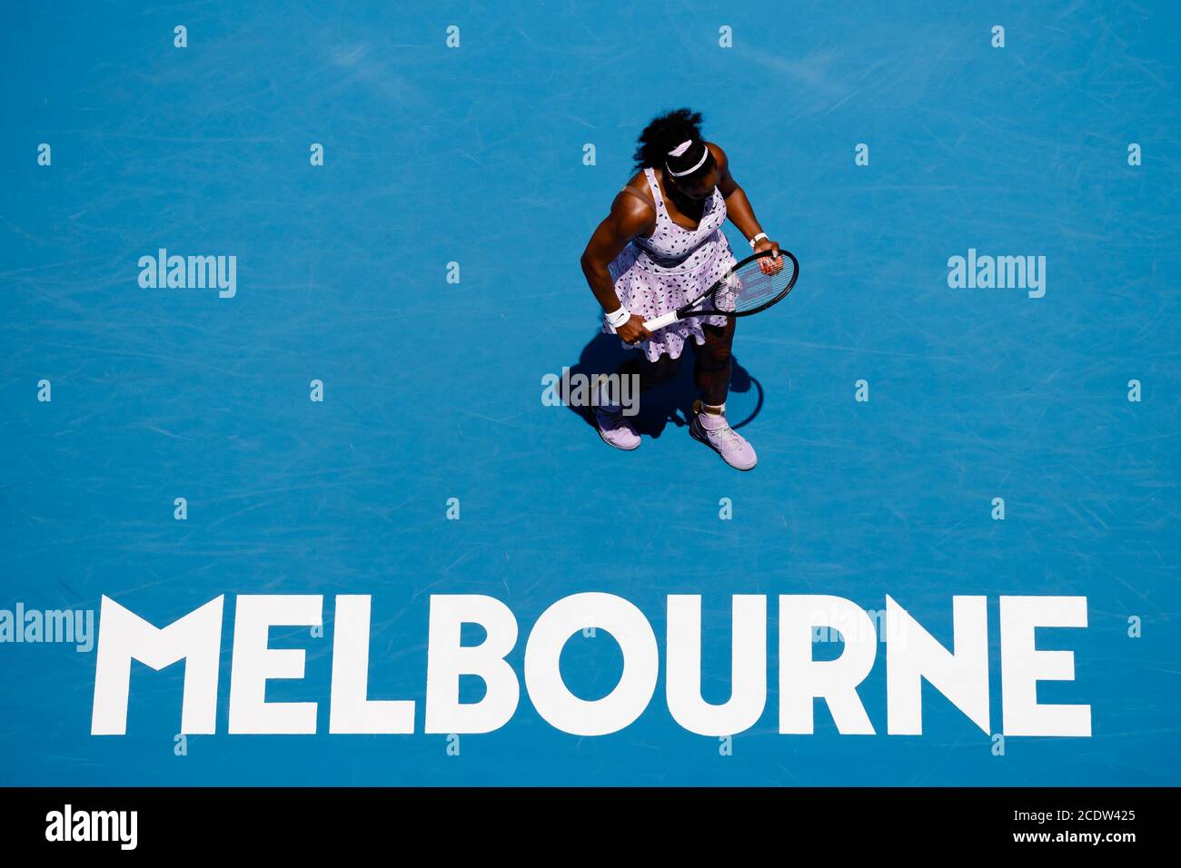 Serena Williams durante l'Australian Open 2020 Foto Stock