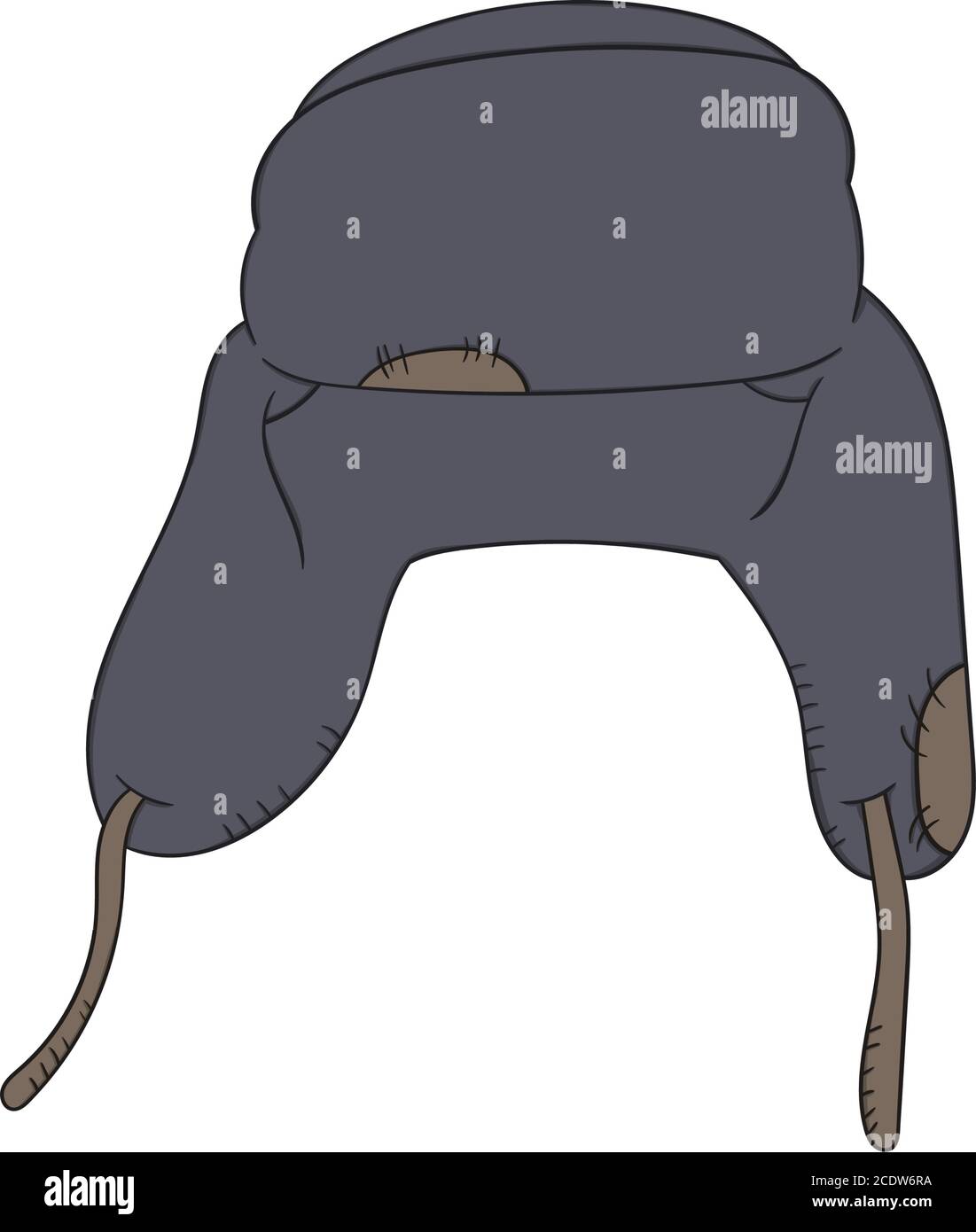 Ushanka è un cappello tradizionale russo. Headdress in Russia. Elemento di progettazione Illustrazione Vettoriale