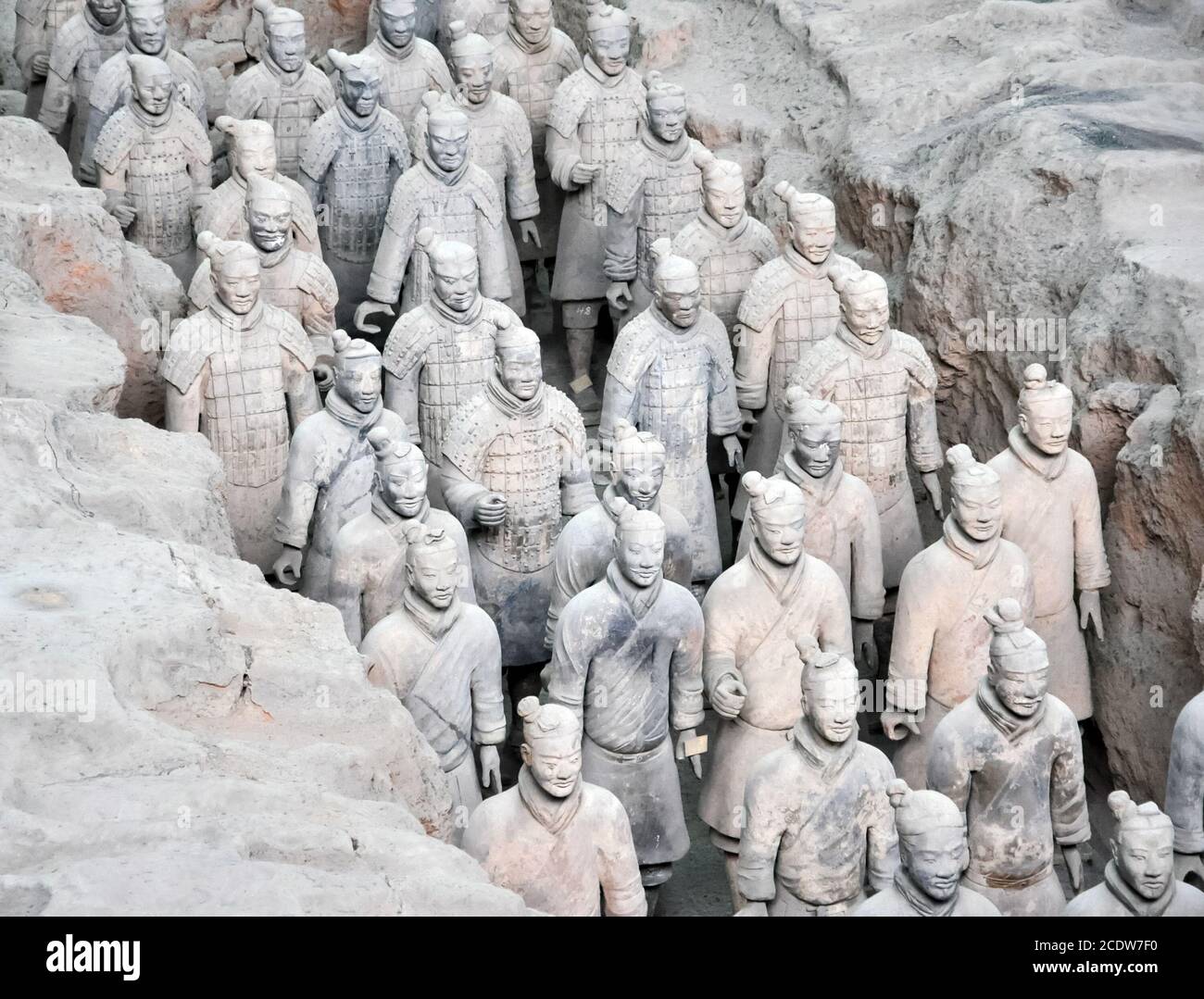Esercito di terracotta. Soldati di argilla dell'imperatore cinese Foto Stock