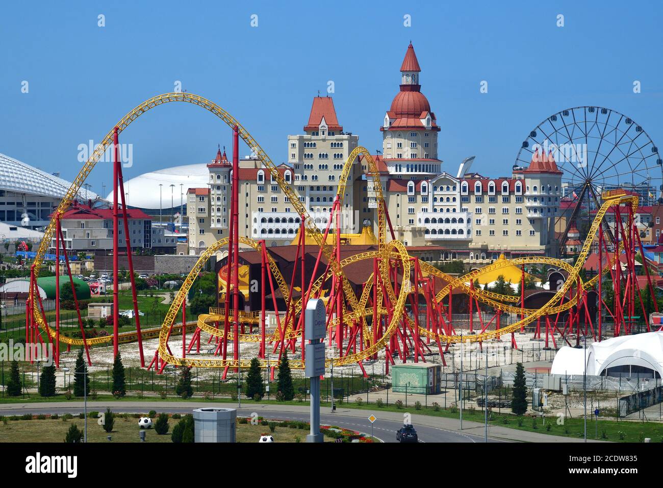 Sochi, Russia - 5 giugno. 2018. Sochi Park, entrato TOP-25 dei migliori parchi in europa nel 2016 Foto Stock