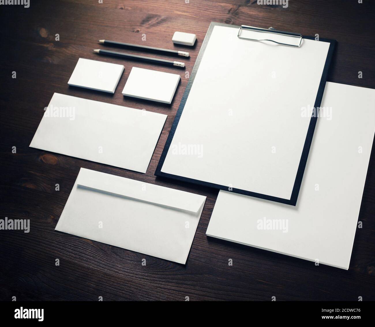 Vuoto set di cancelleria Foto Stock