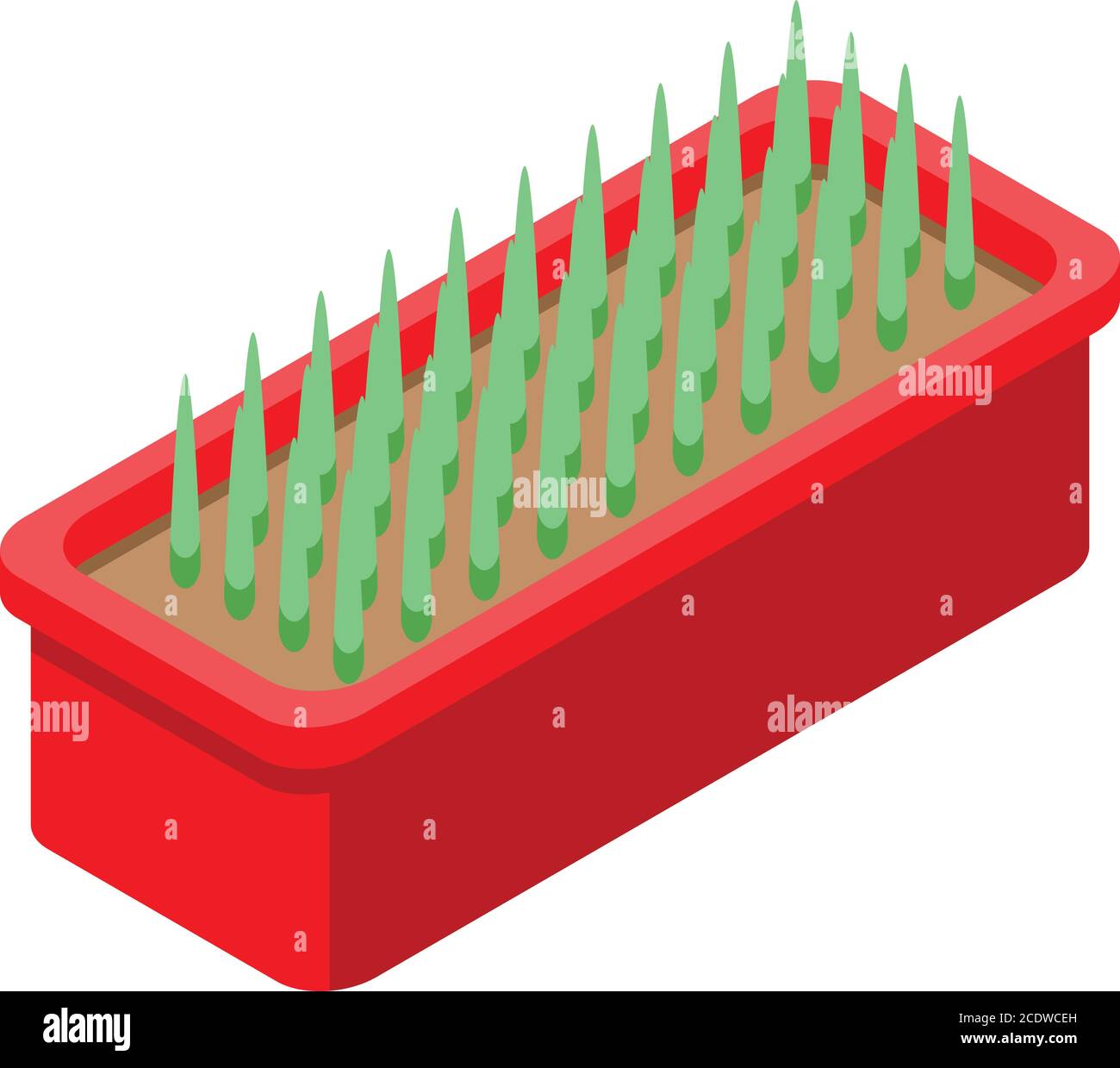 Icona semi piante di fertilizzante, stile isometrico Illustrazione Vettoriale