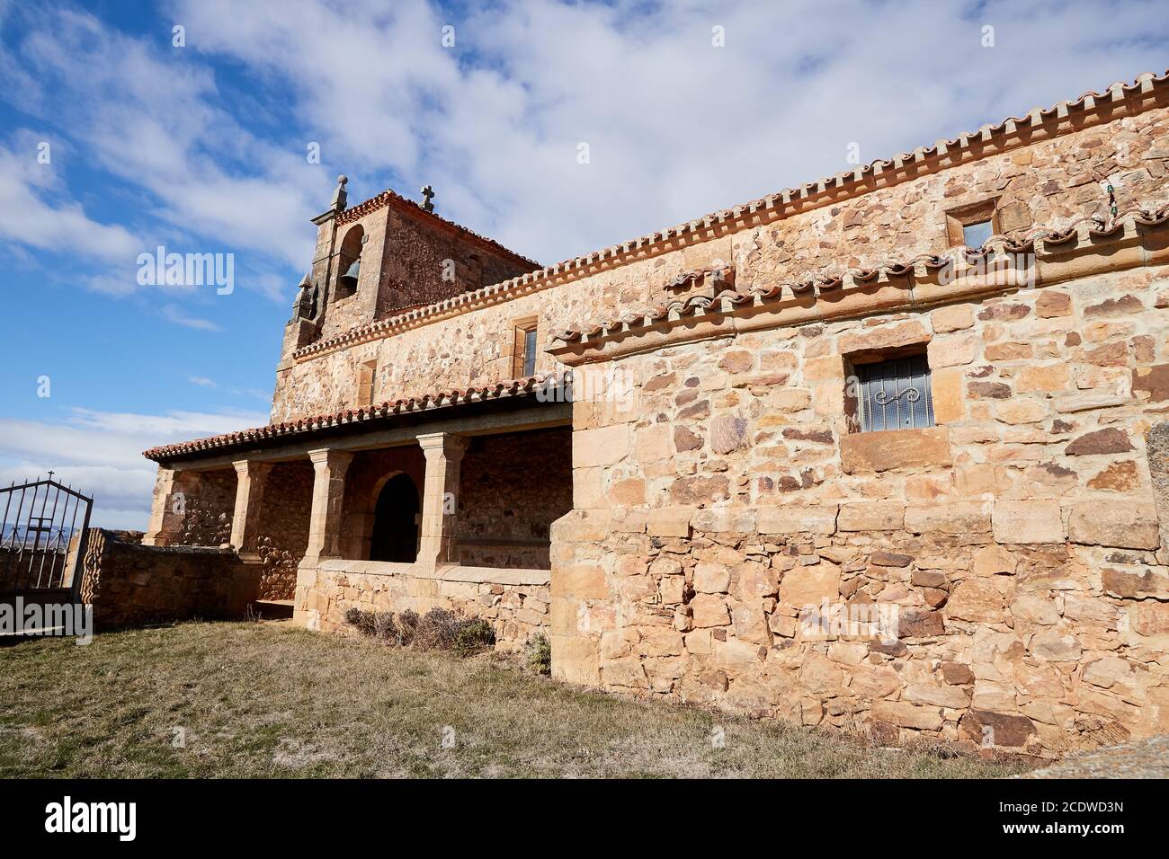 Chiesa di Visitación de Nuestra Señora nella città di Canos, provincia di Soria, Spagna Foto Stock