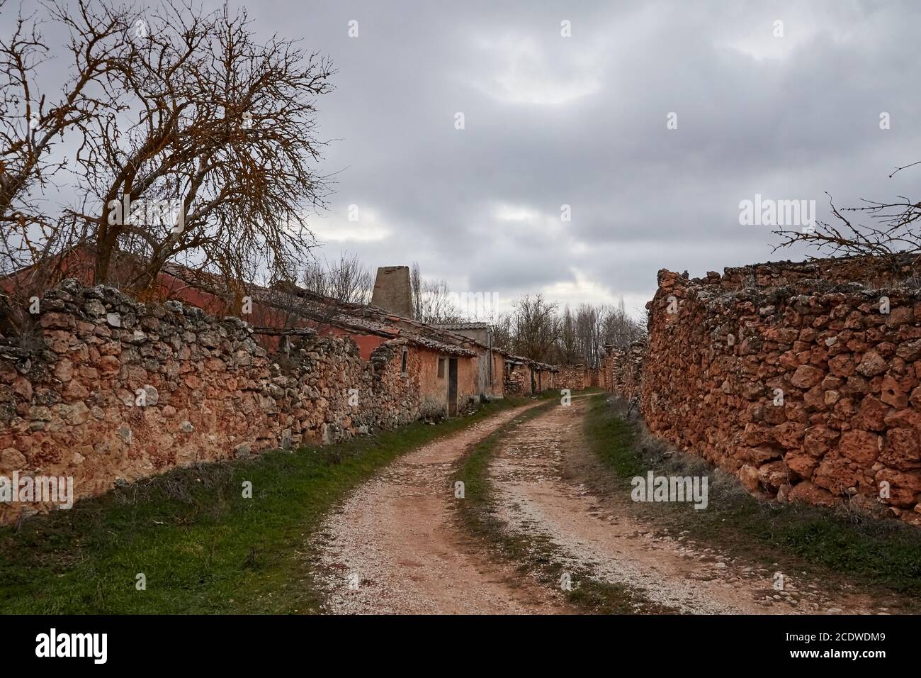 La Barbolla è un villaggio abbandonato nella provincia di Soria, in Spagna Foto Stock