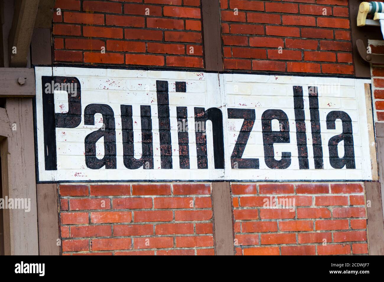 Il nome della stazione è Paulinzella Foto Stock