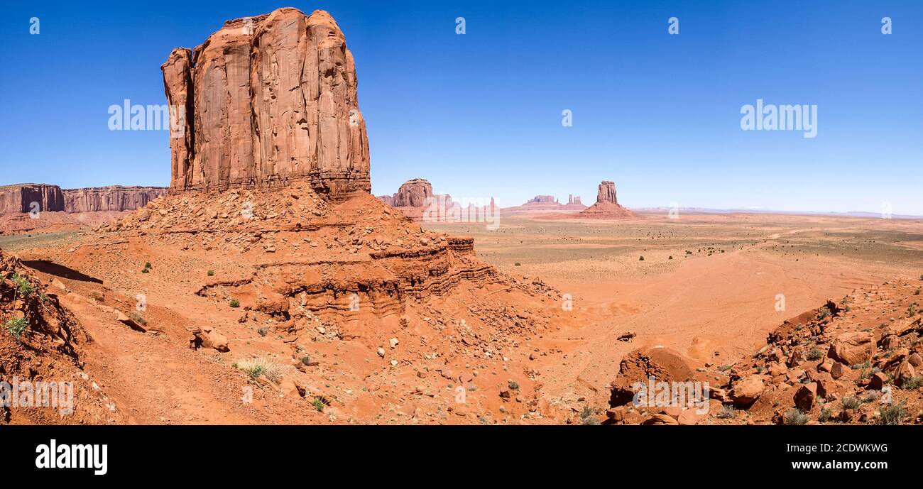 Il paesaggio di rocce antiche. Il Monument Valley, Arizona. Foto Stock