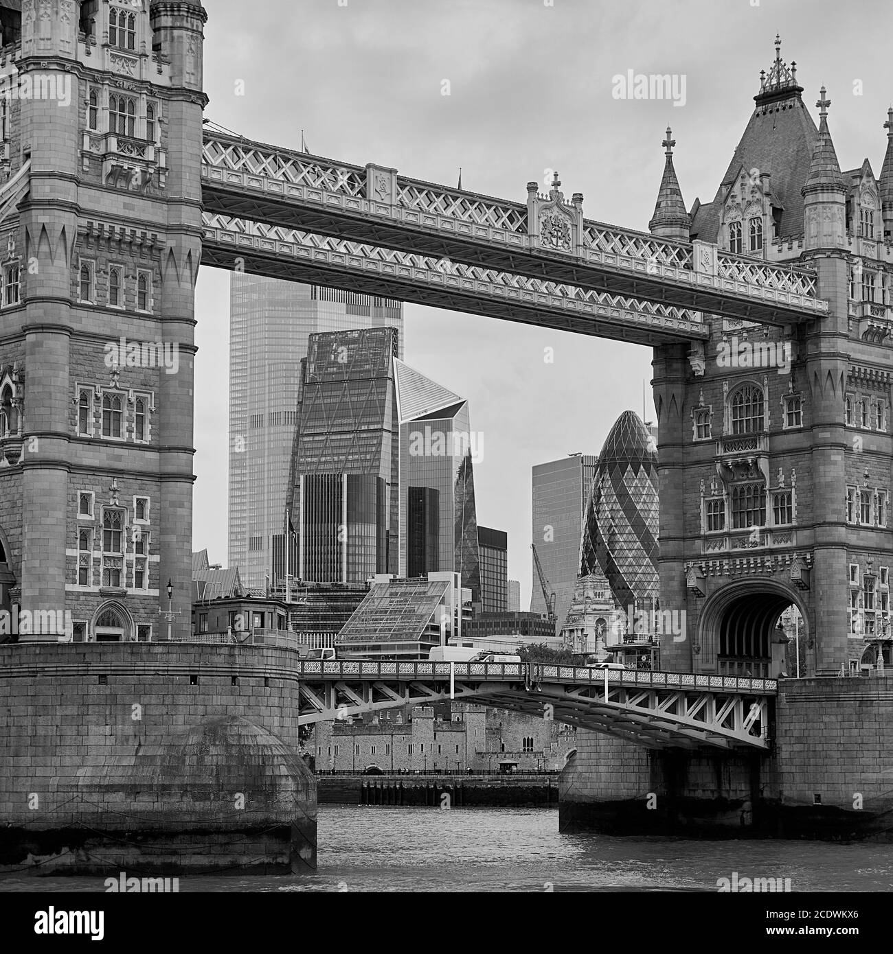 Il Tower Bridge di Londra, Inghilterra Foto Stock