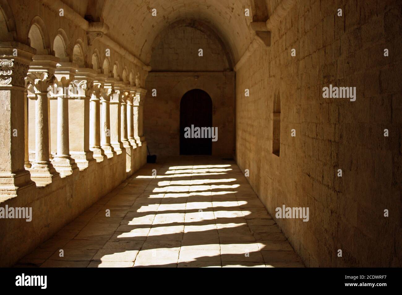 Chiostro, Abbazia Senanque, Vaucluse, Francia Foto Stock