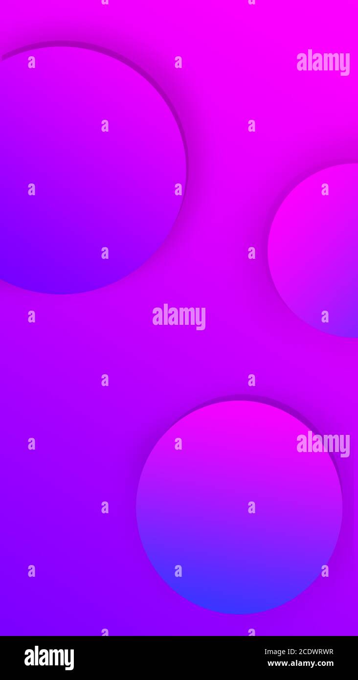 Un semplice cerchio di gradiente rosa blu bolle isolato su semplice sfondo di sfumatura rosa blu moderno e trendy. Illustrazione Vettoriale