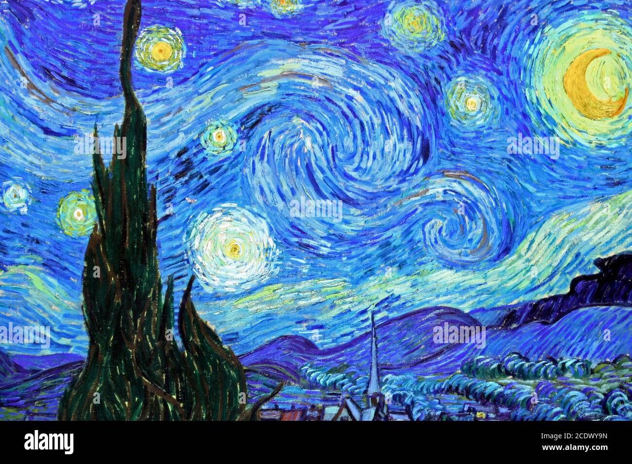 Van Gogh Notte stellata Foto Stock