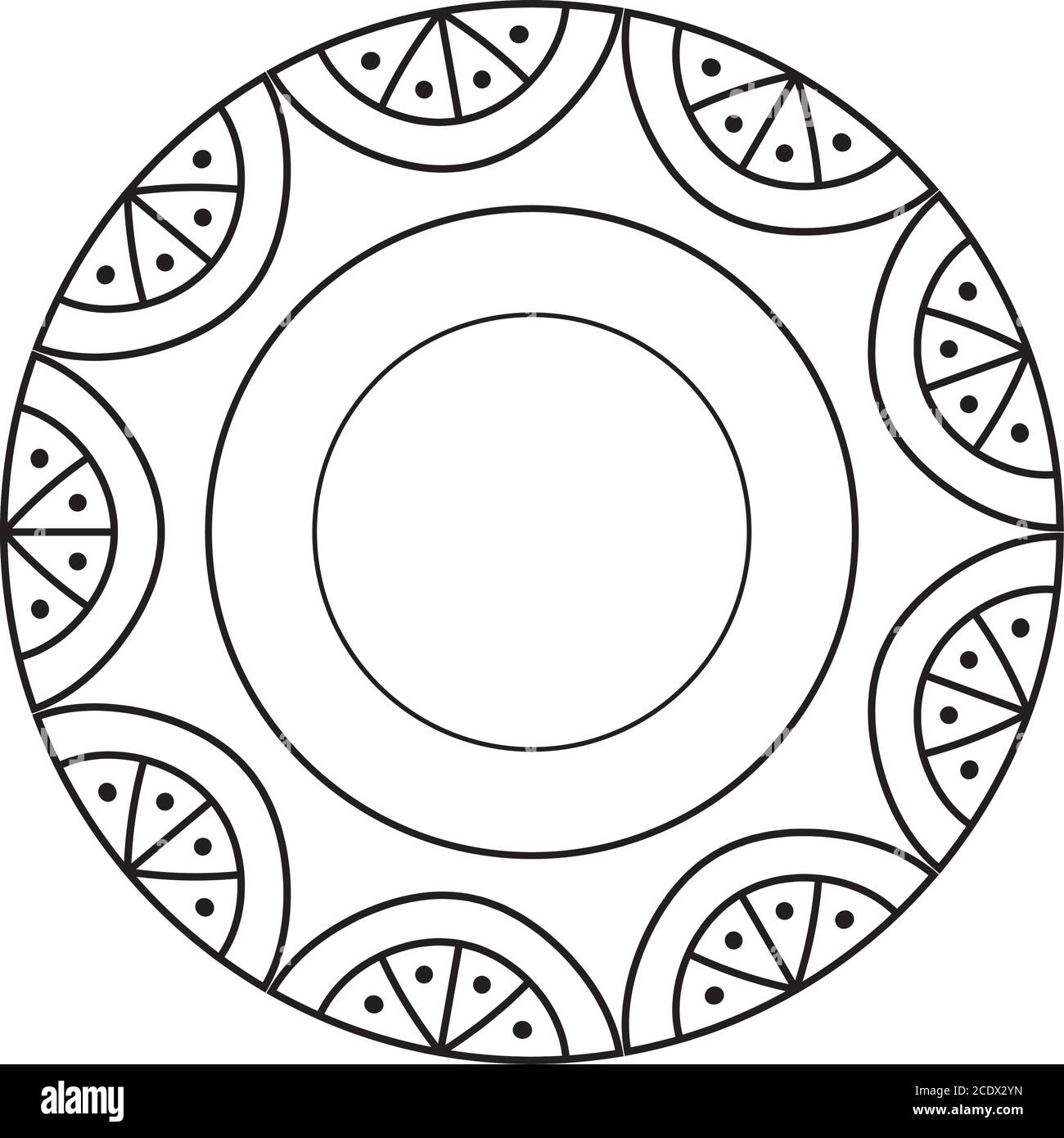 Linea mandala design di bohemic ornamento indiano decorazione retro vintage Meditazione hennè struttura arabica etnica e tema tribale illustrazione vettoriale Illustrazione Vettoriale