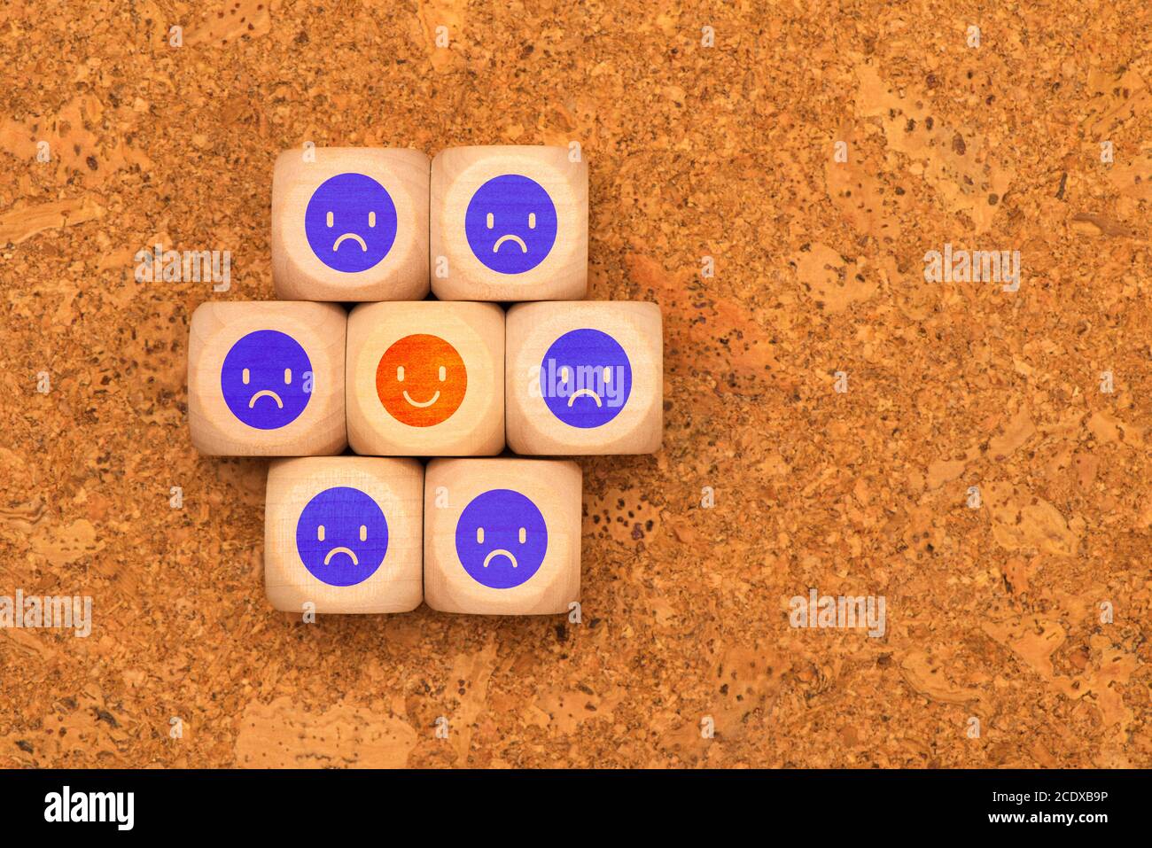 Emoji di buon umore e cattivo umore Foto Stock